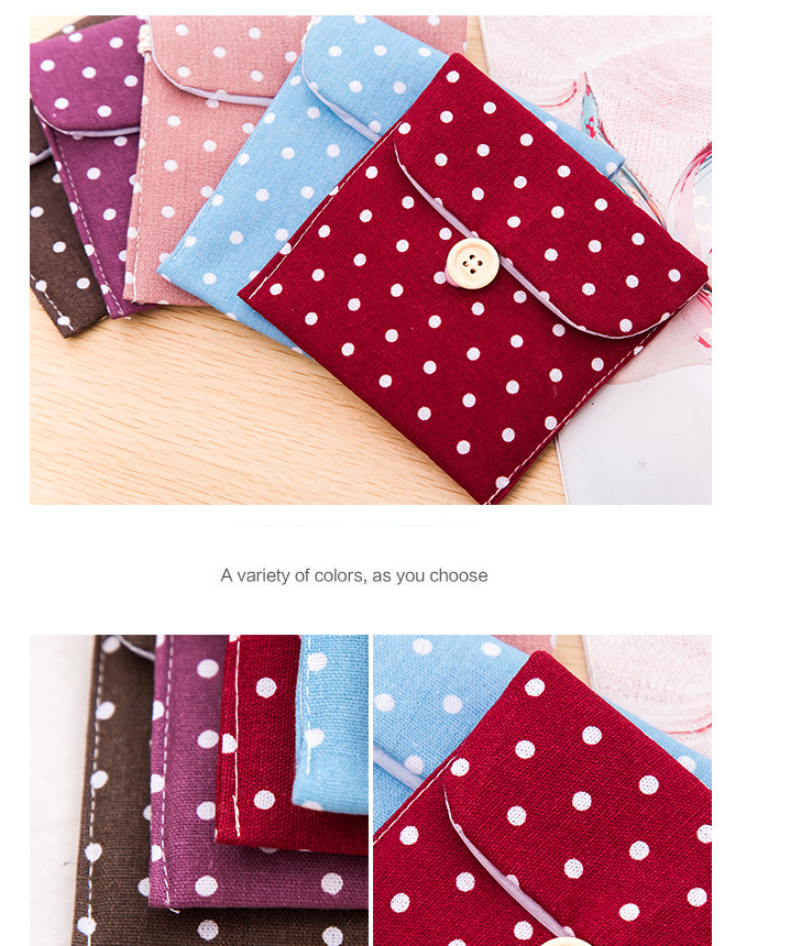 Dot Cotton Linen Pad Wrapper