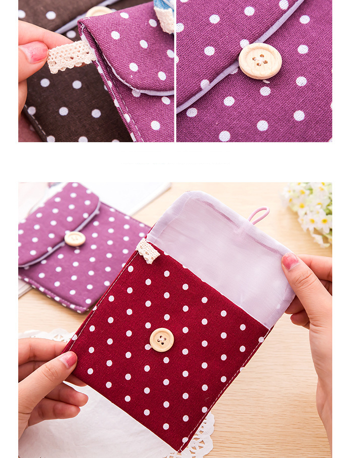 Dot Cotton Linen Pad Wrapper
