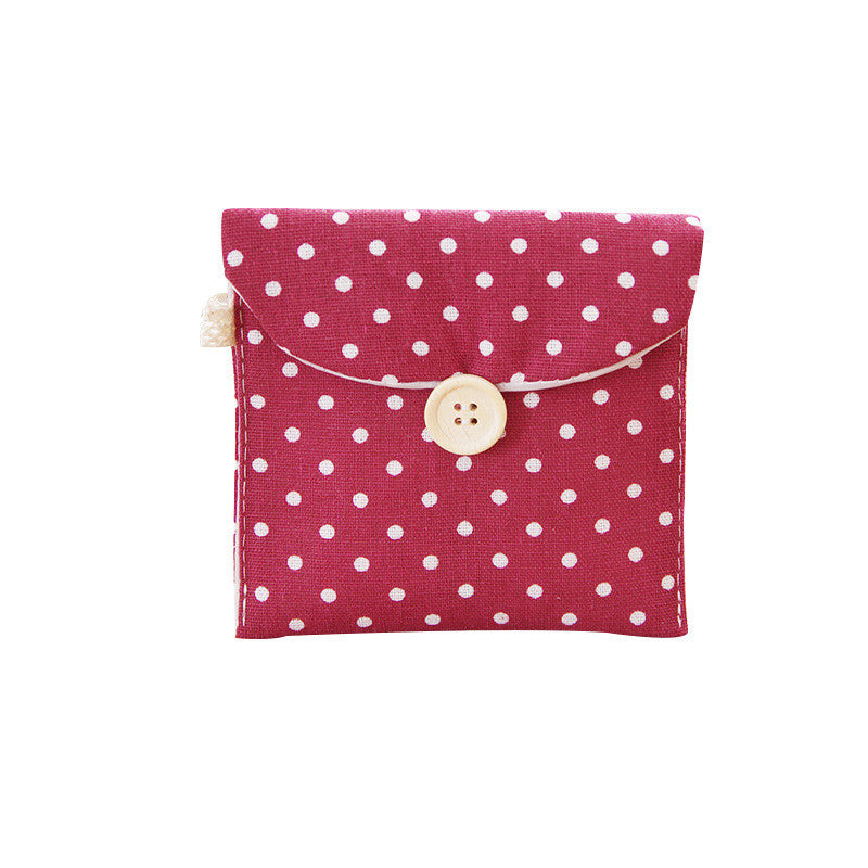 Dot Cotton Linen Pad Wrapper