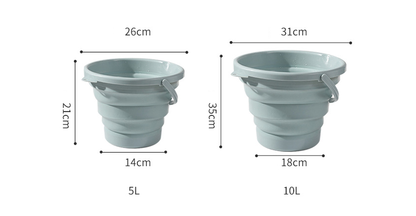 Portable folding laundry bucket